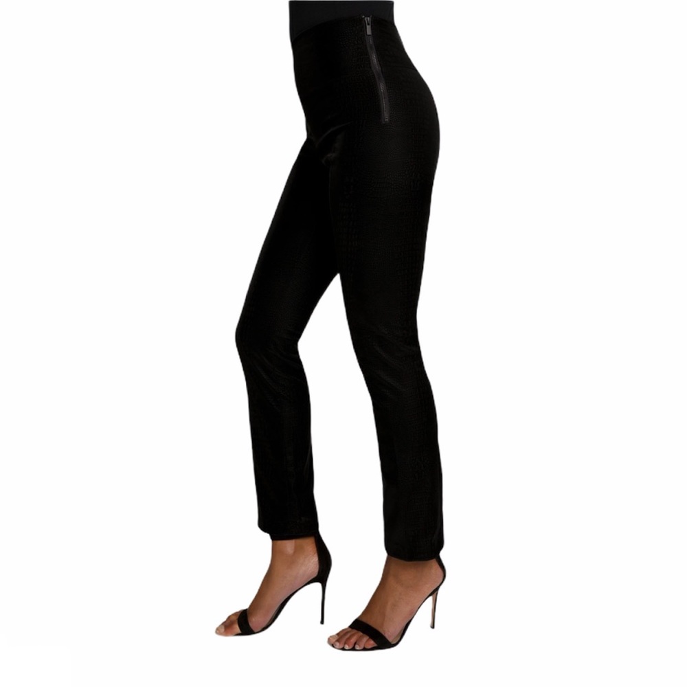Good American Black Suede Like Pant Size 5